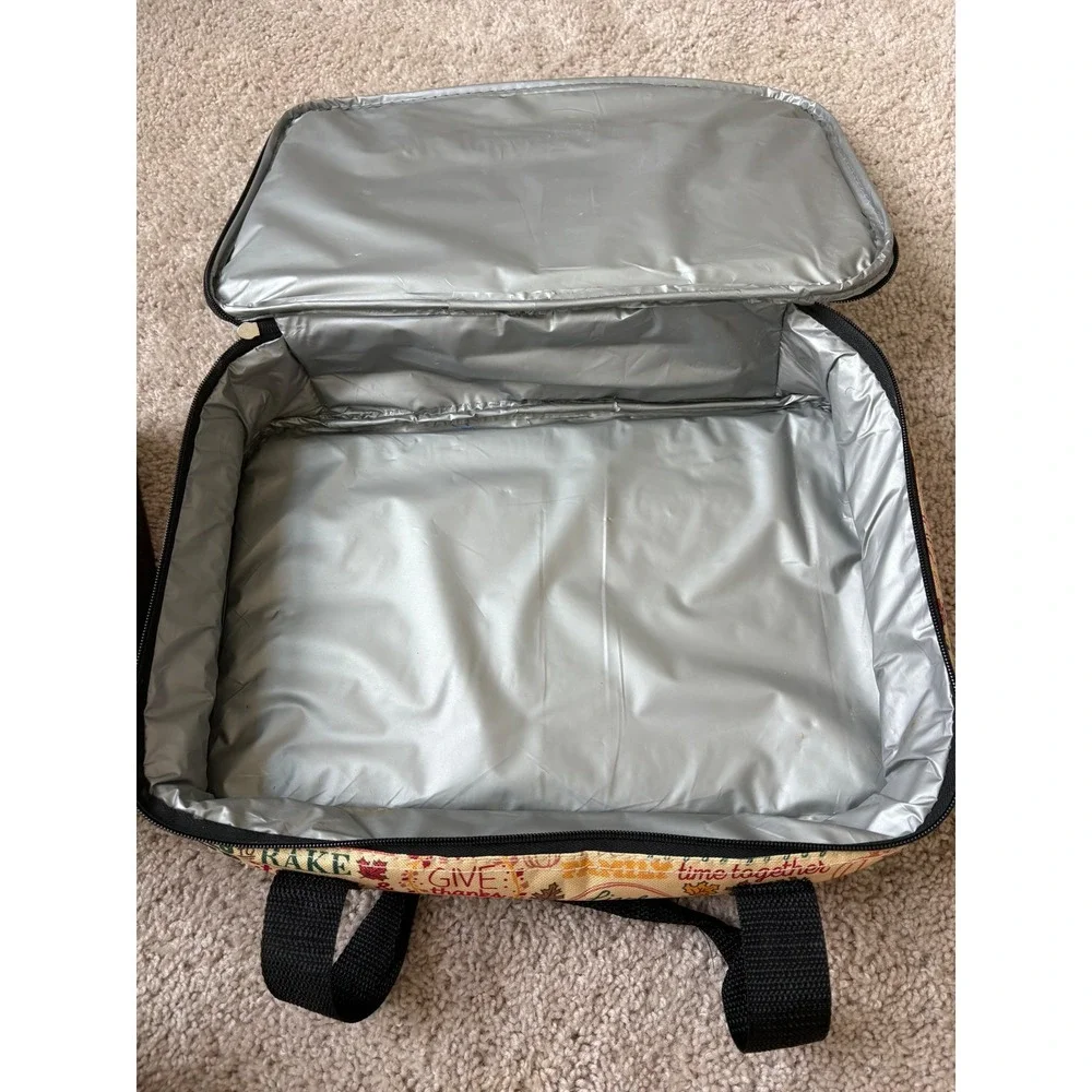 New Unused Autumn Insulated Casserole Carrier 9x13 Fall Thanksgiving Thermal Bag